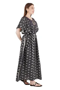 Onekbhalo Women's Cotton Kaftan Floral Maxi Full Length Nighty Kaftan-thumb2