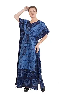 Onekbhalo Women's Cotton Printed Maxi Length Nighty (Onekbhalo-Jaipuri_Multicolor_XL)-thumb3