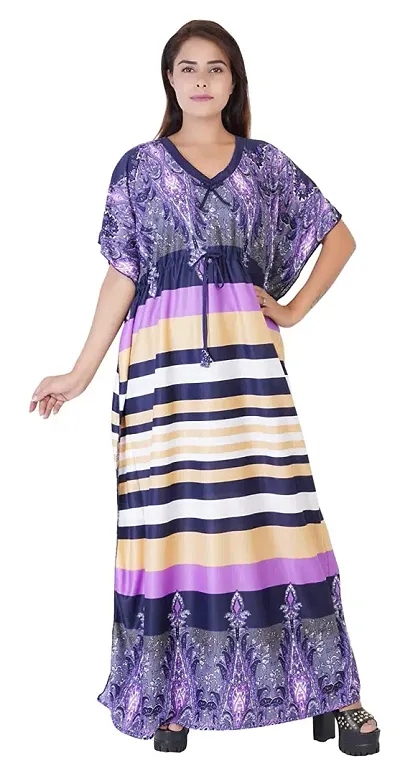 Onekbhalo Women's Nighty Night Gown Nighty Free Size, Multi Color