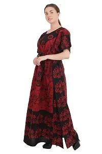 Onekbhalo Women's Alpine Floral Maxi Night Gown (OK_Maroon_L)-thumb2