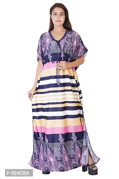 Onekbhalo Women Sarina Floral Maxi Kaftan Nighties Multicolor_Size_XL-thumb0