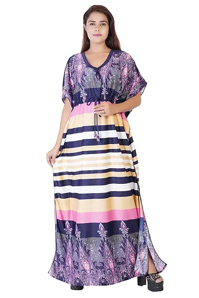 Onekbhalo Women's Maxi Kaftan (Onekbhalo-Jaipuri_Purple_XL)