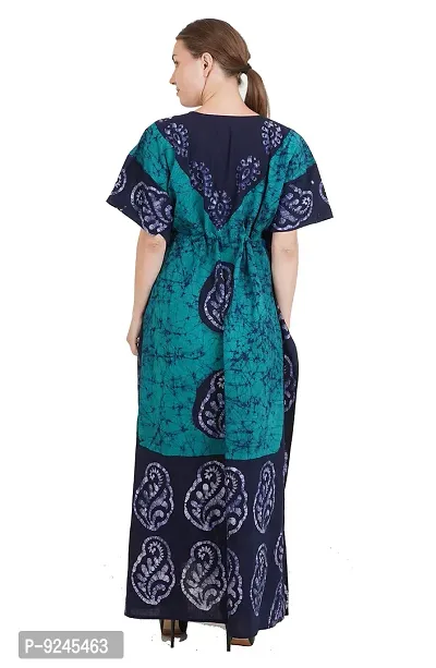 Onekbhalo Women's Woolen Embroidered Maxi Nighty (Kashmiri, Green, Free Size)-thumb5