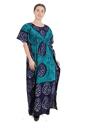 Onekbhalo Women's Woolen Embroidered Maxi Nighty (Kashmiri, Purple, Free Size)-thumb1