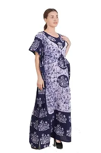 Onekbhalo Women's Cotton Kaftan Floral Maxi Nighty-thumb2