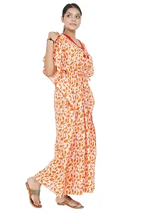 Onekbhalo Women's Cotton Batik Print Knee Length Short Kaftan Nighty-thumb1