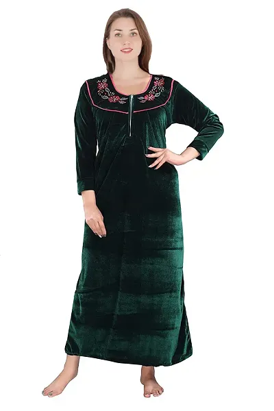 Hot Selling Woolen nighties & nightdresses Women's Nightwear 