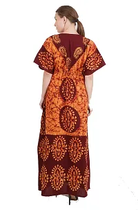 Onekbhalo Women's Cotton Floral Maxi Nighty (Free Size) (Free Size, Cotton)-thumb4