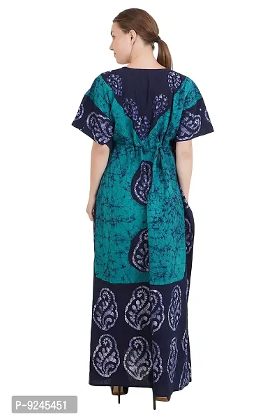 Onekbhalo Women's Cotton Kaftan Floral Maxi Nighty-thumb4