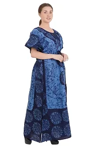Onekbhalo Women's Cotton Floral Maxi Length Night Gown (OK_Sky_Free Size)-thumb1