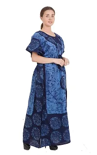 Onekbhalo Women's Cotton printed Maxi Nighty (Batik_multicolour_XL)-thumb2