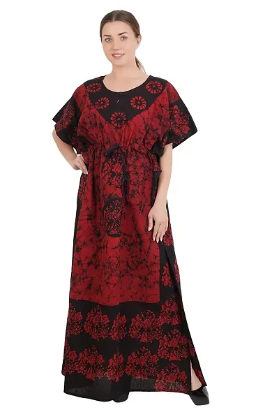 Onekbhalo Women's Kaftan Floral Maxi Nighty