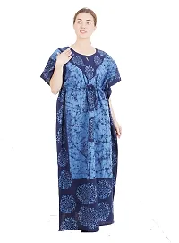 Onekbhalo Women's Cotton printed Maxi Nighty (Batik_multicolour_XL)-thumb1