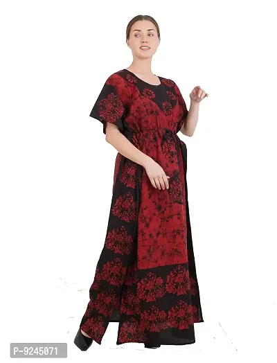 Onekbhalo Women's Cotton printed Maxi Nighty (Onekbhalo-Jaipuri_multicolour_XL)-thumb2