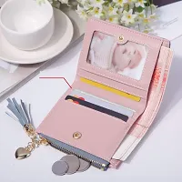 SYGA Pink/PU Leather/Bifold Wallet/Card Holder/Clutch/Purse for Women/Ladies/Female/Pack of 4 pieces/Size: 11 * 9 CM-thumb4