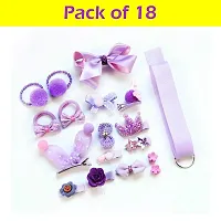 SYGA 18 Pcs Children's Suit Girls Baby Hair Clips Small Safety Clip Princess Hairpin Baby Hair Accessories Gift Box (Purple)-thumb3