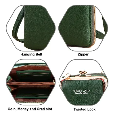 Buy Woodland LeathersPhone Bag, Crossbody Bags For Women Vegan Leather Cell  Phone Purse Wallet Small Shoulder Bag - Fit All Phones phone bags for women  crossbody with Anti theft zipper pocket Online