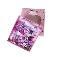 SYGA 18 Pcs Children's Suit Girls Baby Hair Clips Small Safety Clip Princess Hairpin Baby Hair Accessories Gift Box (Purple)-thumb4