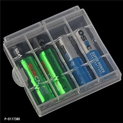 SYGA Set of 4 Plastic Portable AA/AAA 4 Cell Battery Case/Holder Battery Container-thumb5