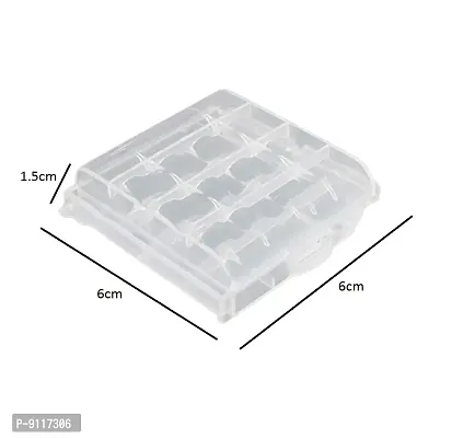 SYGA Set of 4 Plastic Portable AA/AAA 4 Cell Battery Case/Holder Battery Container-thumb2
