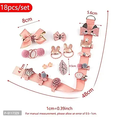 SYGA 18 Pcs Children's Suit Girls Baby Hair Clips Small Safety Clip Princess Hairpin Baby Hair Accessories Gift Box (Purple)-thumb2