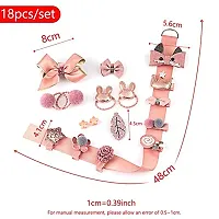 SYGA Girl's cotton Baby Suit Hair Clips Small Safety Clip Princess Hairpin Baby Hair Accessories (Rose Pink, 18 Pieces)-thumb1