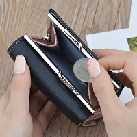 SYGA Short Wallet Folding Wallet Ladies Girls Mini Hand Clutch PU Leather Card Holder(Light Purple)-thumb3