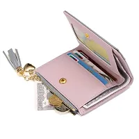 SYGA Pink/PU Leather/Bifold Wallet/Card Holder/Clutch/Purse for Women/Ladies/Female/Pack of 4 pieces/Size: 11 * 9 CM-thumb2