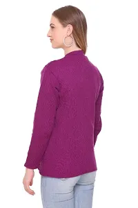 Elegant Knitted Woolen Cardigan Sweater For Women-thumb3