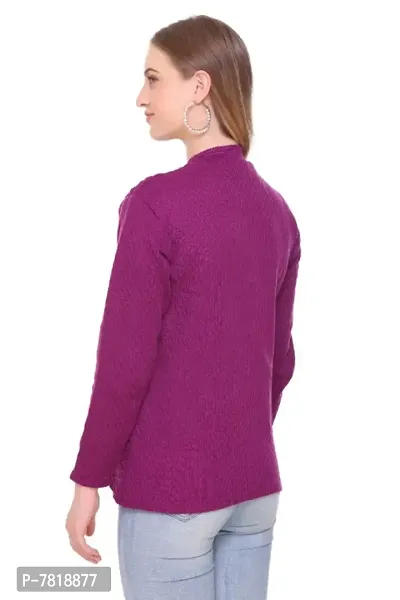 Elegant Knitted Woolen Cardigan Sweater For Women-thumb4