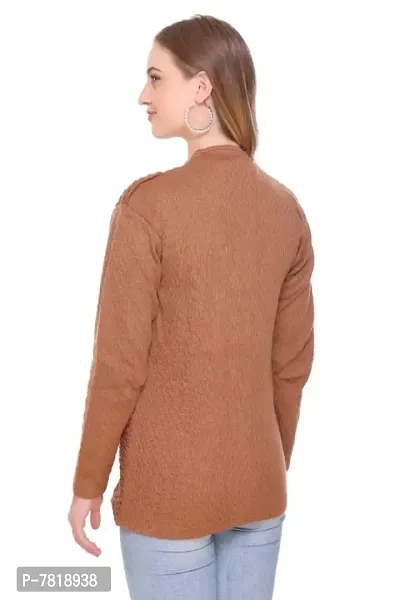 Elegant Knitted Woolen Cardigan Sweater For Women-thumb4