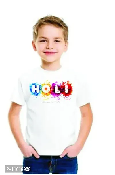 Holi colourful printed boys t-shirt