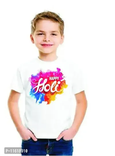 Holi colourful printed boys t-shirt-thumb0