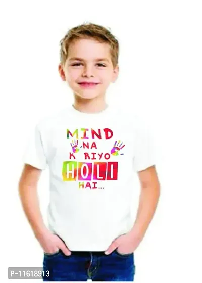 Holi colourful printed boys t-shirt-thumb0