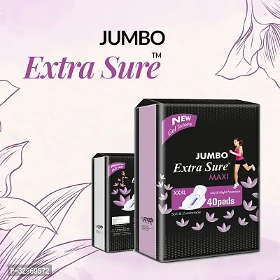 Extra Sure SANITARY PADS, 80 XXXL+ PADS, FOR HEAVY FLOW, LONG LASTING PROTECTION, LOCKS ODOUR  WETNESS, DRY TOP SHEET