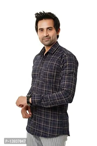 Reliable Black Cotton Checked Long Sleeves Casual Shirts For Men