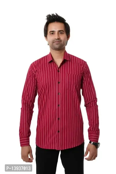 Reliable Red Cotton Checked Long Sleeves Casual Shirts For Men-thumb0