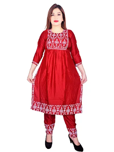 Beautiful Rayon Stitched Kurta Bottom Set