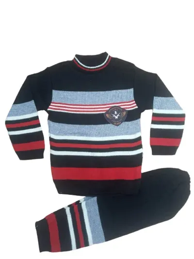 Round Neck Casual Boys and Girls Multicolor Sweater