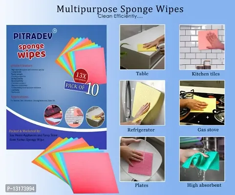 PITRADEV Sponge wipes reusable and cellulose made sponge wipes pack of 5 Sponge Wipe, Scrub Sponge  (Regular, Pack of 5)