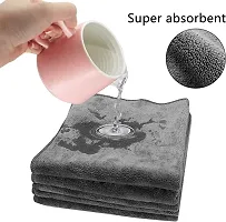 Microfiber(53 Gram Per Pc Wt,40x40 cm-400 GSM Thick Lint Streak-Free Cloths  (Microfibre Towels for Car Bike Cleaning Polishing Washing Detailing (pack of 12))-thumb1