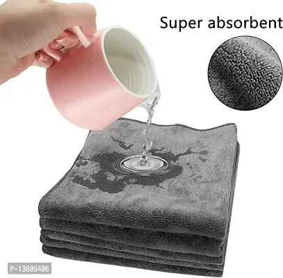 Microfiber(53 Gram Per Pc Wt,40x40 cm-400 GSM Thick Lint Streak-Free Cloths  (Microfibre Towels for Car Bike Cleaning Polishing Washing Detailing (pack of 12))-thumb2