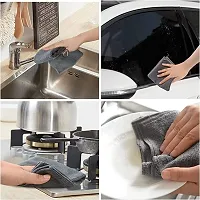 Microfiber(53 Gram Per Pc Wt,40x40 cm-400 GSM Thick Lint Streak-Free Cloths  (Microfibre Towels for Car Bike Cleaning Polishing Washing Detailing (pack of 12))-thumb2