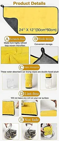 Multipurpose Microfiber Cleaning Towel Cloth 800 GSM Highly Absorbent Dust Towels for All Vehicles Bikes Cars Glass Kitchens (800 GSM 40 x 40 cm Pack of 1)-thumb3