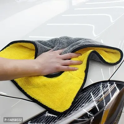 Multipurpose Microfiber Cleaning Towel Cloth 800 GSM Highly Absorbent Dust Towels for All Vehicles Bikes Cars Glass Kitchens (800 GSM 40 x 40 cm Pack of 1)-thumb2