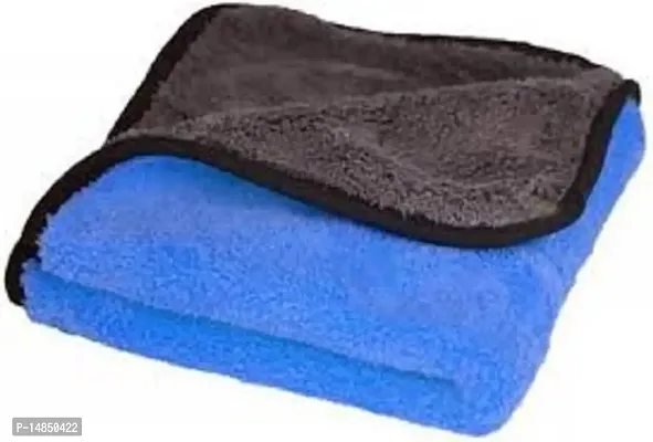 Microfibre  Large  Car Cleaning cloth Two-layer Thickened Microfibre Towels, Lint Free Super Absorbent  for Car Washing, Drying,  Size 40X60 CM Pack of 1-thumb0