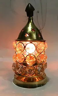 Brass Gallery Diamond Crystal Brass Akhand Diya Oil Lamp - Set of 2 Pieces-thumb4