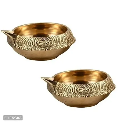 Pooja Art Brass Diwali Kuber Depak for Puja Home Temple-Diya Oil Lamp (2)-thumb0