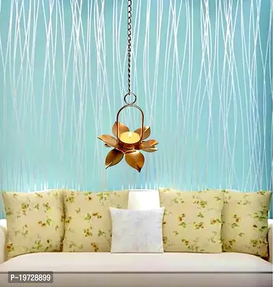 Brass Gallery Tealight Flower Hanging Diya for Home Decorated Product (Hanging Flower)-thumb4