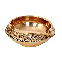 Superbazaar Brass Diya (Gold)-thumb1